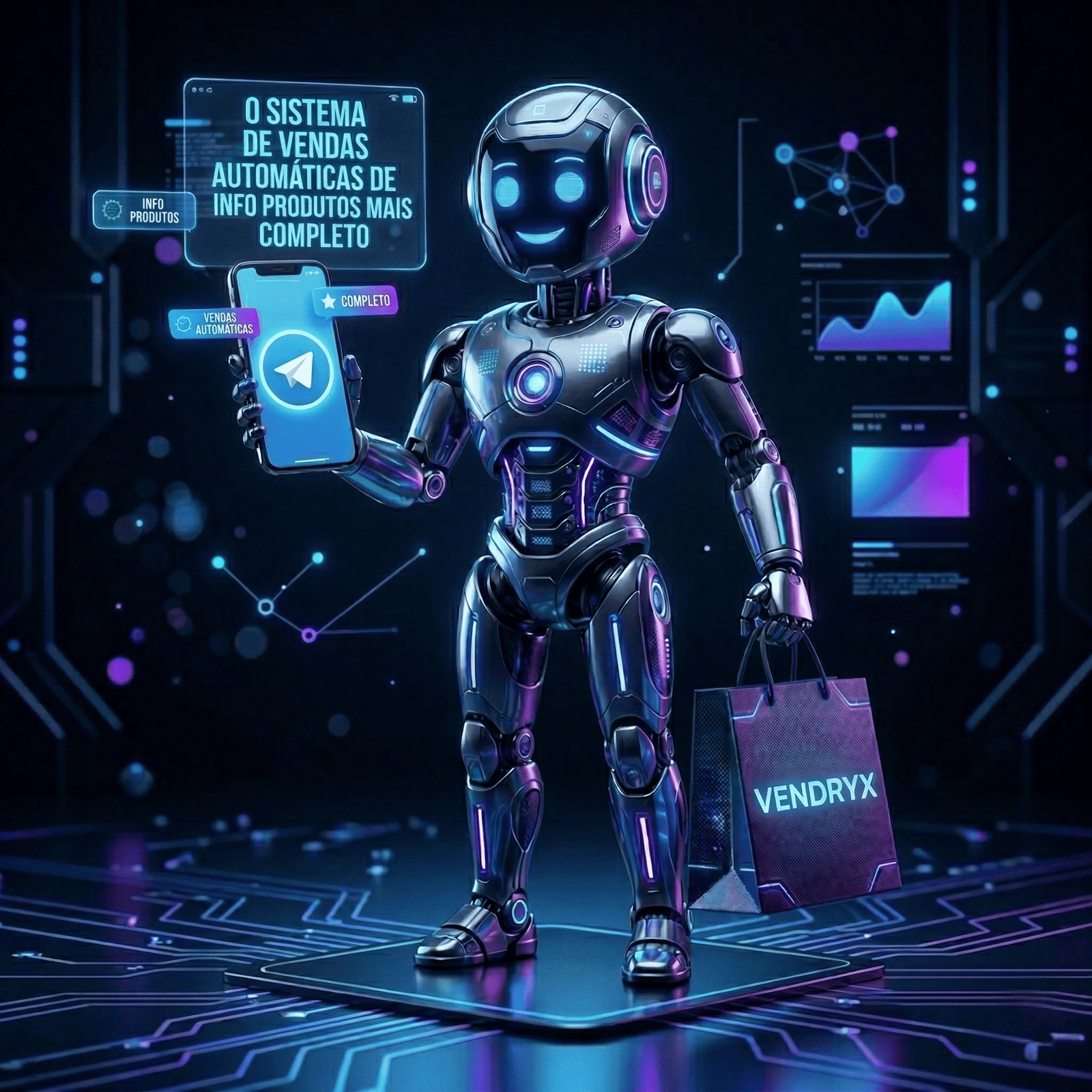 Ilustração do Bot de Vendas Telegram